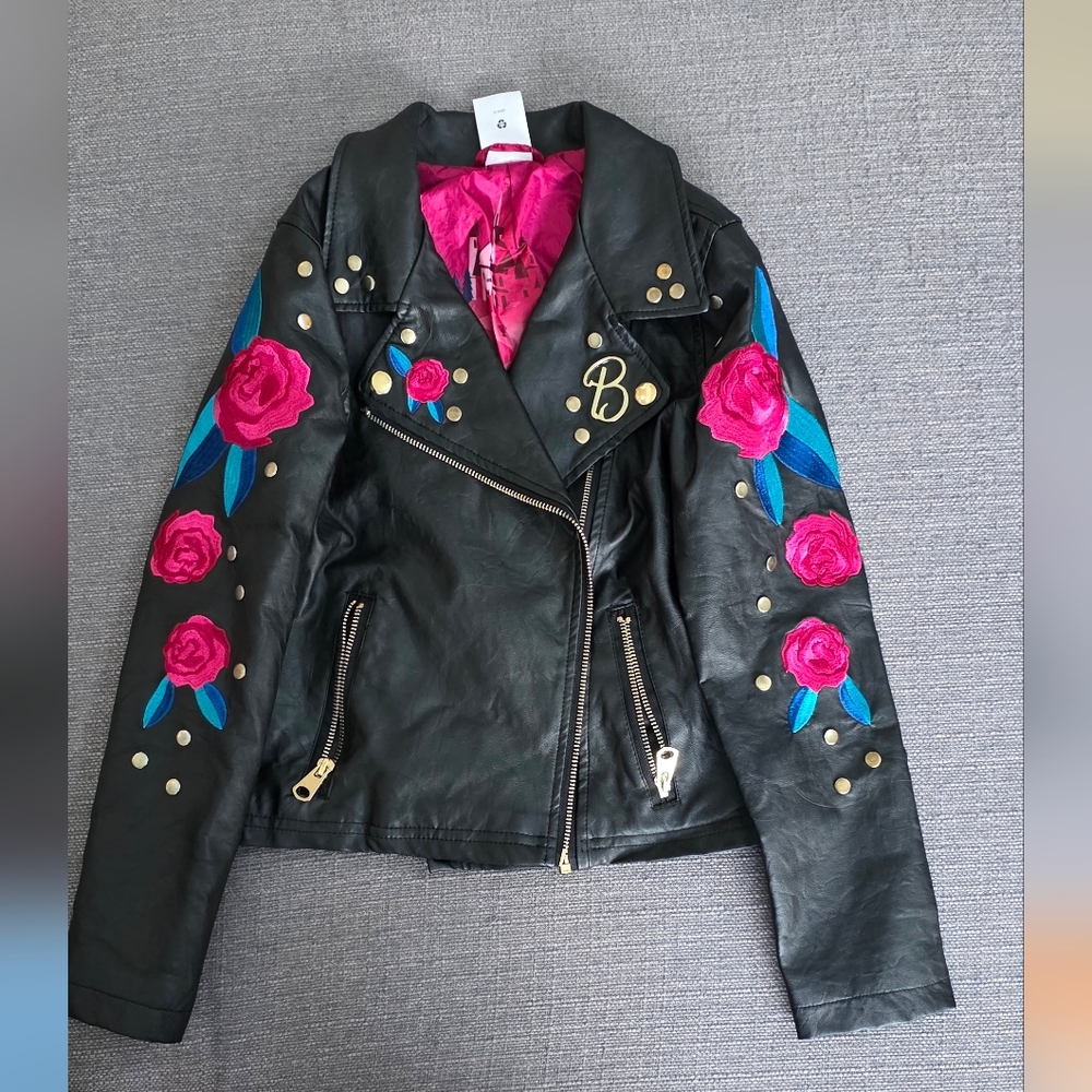 Beauty and the Beast faux leather jacket